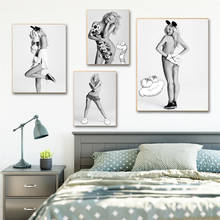 Modern Fashion Kaws Sexy Model Girl Canvas Printings Decorative Wall Art Pictures Poster Print for Bedroom Home Decor 2024 - buy cheap