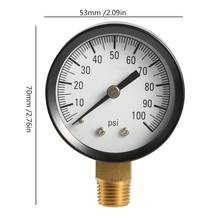 Professional 1305 0-100 PSI 1/4 inch NPT Male Well Pump Water Pressure Gauge Air Pressure Gauge TS50-100PSI 2024 - купить недорого