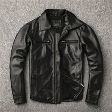 Genuine Leather Jacket Men Clothes 2020 Streetwear Mens Autumn Sheepskin Leather Coat Casual Slim Fit Moto Jackets LW1660 2024 - buy cheap