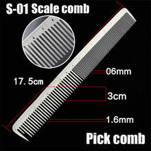 Sharonds New Comb High Quality Stainless Steel Salon Thin Titanium Hair Salon Professional Hair Comb Flat Head Does not rust 2024 - buy cheap