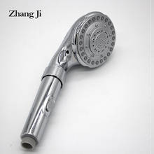ZhangJi-Cabezal de ducha de 4 Funciones, rociador de mano redondo, ahorro de agua, cromado, ABS, interruptor de encendido/apagado 2024 - compra barato