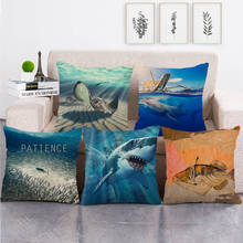 45cm*45cm  Deep in the sea design cushion cover linen/cotton sofa and seat pillow cover decorative pillow case 2024 - buy cheap
