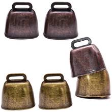 Dropship-6 Pcs Metal Cow Bell, Cowbell Retro Bell for Horse Sheep Grazing Copper, Cow Bells Noise Makers 2024 - buy cheap