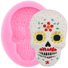 Halloween Skull Silicone Molds DIY Party Fondant Cake Decorating Tools Chocolate Gumpaste Candy Polymer Clay Moulds 2024 - buy cheap