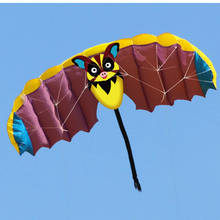 Новый высококачественный двухлинейный парашютный змей 1,4 м с ручкой для воздушного змея и веревкой, легко Летающий 2024 - купить недорого