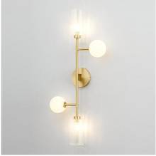 Moderno luminária de parede com cristal de vidro e metal, estilo fashion criativo, para quarto, sala de estar, corredor, escada, varanda, personalidade 2024 - compre barato