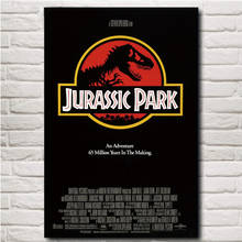 Jurassic Park Movie Poster Print On Silk Fabric Painting Movie Wall Art Pictures For Living Room Cuadros Decoration 2024 - buy cheap