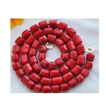 Натуральное массивное ожерелье из красных коралловых бусин 35 "13x15 мм со скидкой 40% 2024 - купить недорого