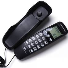Teléfono Fijo Mini DTMF/FSK para casa, oficina, Hotel, identificador de llamadas entrantes, pantalla LCD, escritorio, montado en la pared 2024 - compra barato