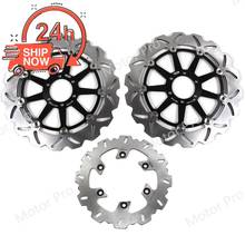 For Ducati 966 ST4 S 2001 - 2005 ABS Front Rear Brake Disc Disk Rotor Kit Motorcycle Accessories 966S 2002 2003 2004 2005 BLACK 2024 - buy cheap