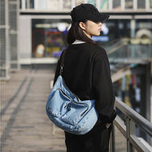 Travel Denim Shoulder Bag Women Handbags Large Capacity Shopping Bag Big female Crossbody Bags Soft Jeans Casual Totes Bolso 2024 - buy cheap
