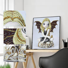 Алмазная картина 5D "сделай сам" с изображением девушки в форме крыльев, вышивка стразами, Набор для вышивки крестиком, домашний декор 2024 - купить недорого