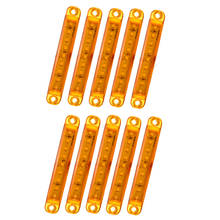 Universal 10pcs Car LED 24V Truck Side Marker Indicator Lights Plastic Amber Turn Signals Tail License Plate Parking Lamp 2024 - buy cheap