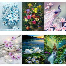 DIY 5D Diamond Painting Flower Diamond Embroidery Landscape Cross Stitch Full Round Square Drill Rhinestones Art Home Decor Gift 2024 - buy cheap