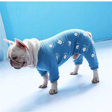 Ropa de Bulldog Francés, pijamas de algodón para perro, mono, ropa para perro, traje de caniche Pomeranian, abrigo Schnauzer Pug, Otoño e Invierno 2024 - compra barato