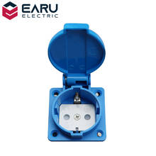 16A EU Standard  Waterproof  Socket  Industrial Household AC Power Dustproof  Outlet  Copper Contact Body Generator IP44 250V 2024 - buy cheap