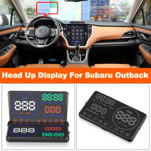 Автомобильный HUD Дисплей для Subaru Outback 2012-2020 2021 авто аксессуары OBD2 II EUOBD превышение скорости Предупреждение Системы проектор 2024 - купить недорого