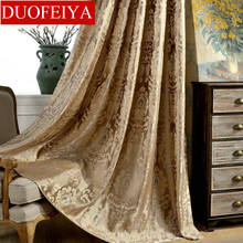 Cortinas de Damasco europeo para sala de estar, persiana Jacquard de lujo, Panel de ventana, cortina de tela para dormitorio, sombreado 70% personalizado 2024 - compra barato