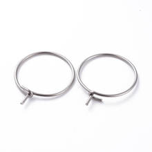 200pcs Fashion Stainless Steel Big Hoop Earring Wine Glass Charms Rings Cheap Jewelry Accessories fashion woman earrings F80 2024 - buy cheap