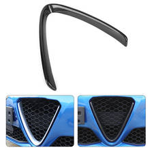 Carbon Fiber Front Grille Trim Strip V Shape Car Front Lower Grilles Cover Decoration Fits For Alfa Romeo Giulia 2024 - buy cheap