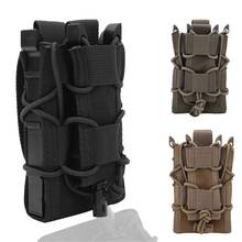 Tactical Molle Single Magazine Pouch Tactical 2 Layers Gun Rifle Mag Ammo Pouches for Outdoor Military Bullet Carrier 2024 - buy cheap