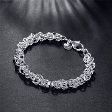 Factory price wholesale Silver color chain bracelet fashion jewelry For men and women cool street style good quality drop ship 2024 - buy cheap