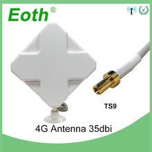 Eoth-antena para módem 4G LTE, conector macho 35dBi, 3G, 4G, IOT, pbx, TS9, con Cable de extensión de 2m, IOT 2024 - compra barato