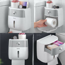 Waterproof Wall Mount Toilet Paper Holder Storage Towel Bathroom Tissue Paper Box Rack Bathroom Toilet Tissue Tube Storage Box 2024 - buy cheap