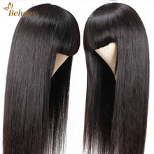 Long Straight Synthetic Wigs With Full Bangs 13x3 Lace Front Wig For Black Women Natural Black Heat Resistant Fiber Cosplay Wigs 2024 - buy cheap