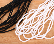 Dia.2.8mm High quality White/Black Spandex soft round elastic band Cord rubber band DIY for Mask Rope/ Shoulder strap rope 2024 - buy cheap