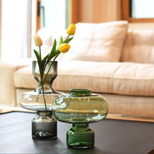 Вазы креативные большие стеклянные прозрачные для украшения дома гидропонный Террариум тюльпановая Роза Ваза для гостиной цветочное украшение 2024 - купить недорого