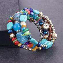 Natural Stone Beads Bracelets For Women Crystal Beaded Chain Multi Layer Bracelet Fashion Boho Jewelry Wristband Friends Gift 2024 - buy cheap