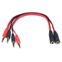 1 PZ 3,5mm AUX Audio Mic divisor Cable auricular adaptador de auriculares 1 hembra a 2 macho 22cm 3,5mm hembra a 2 Cables macho 2024 - compra barato