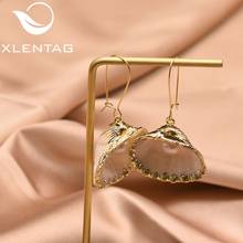 XlentAg-Pendientes colgantes de perlas naturales para mujer y niña, accesorios únicos de lujo, finos, Grandes, GE0848 2024 - compra barato