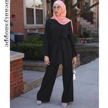 Мусульманские женские комплекты, костюмы, топы, штаны, длинный халат, платья, Рамадан, ИД, Исламская молитва, одежда, турецкий 2024 - купить недорого