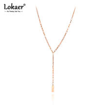 Lokaer Original Design Geometric Charm Pendant Necklaces For Women Titanium Stainless Steel Box Chain Choker Necklace N19150 2024 - buy cheap