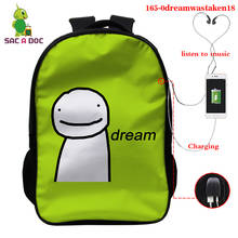 Dreamwastaken Backpacks Women Men Dream Face Print 3d Usd Charging School Bags Boys Girls Teenager Dream Merch Backpack Bags 2024 - buy cheap