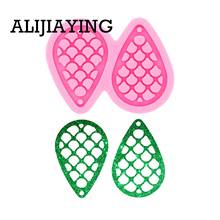 DY0371 Glossy Fish Scale Shape Earrings Silicone Mould Resin Pendant Mold for Epoxy Resin Jewelry Making DIY Crafts 2024 - buy cheap