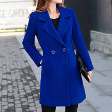 Winter Coat Women Korean Wool Coat Women Ladies Female Winter Blue Red Coats Jacket Monteau Femme Outwear Woman Autumn Winter 2024 - buy cheap