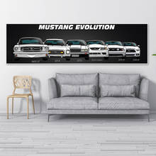 Модульная картина, современный Ретро HD принт, 1965, Ford Mustang, спортивный автомобиль, плакат, домашний декор, настенная живопись, 5 шт., картины на холсте 2024 - купить недорого