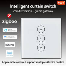 Zigbee toque inteligente interruptor de cortina 86 painel tuya inteligente app sincronismo voz controle remoto por alxea google casa tmall elf 2024 - compre barato