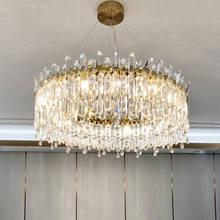 Round Design Luxury Crystal Chandelier Modern Foyer Lights AC110V 220V Bedroom Cristal  Lamp 2024 - buy cheap