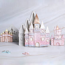 Molde de silicone do castelo requintado, ferramentas de decoração de bolo fondant, molde de silicone, confeitaria, chocolate, bolos, forma de pasta de goma 2024 - compre barato