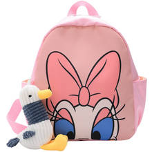 Mochila com pingente de boneca mickey mouse da disney, mochila escolar do desenho animado do pato donald para crianças 2024 - compre barato