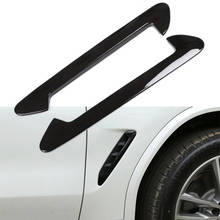 1 Pair Car Gloss Black Side Air Fender Vent Trim Protection for BMW X3 G01 X4 G02 2018 2019 2020 2024 - buy cheap
