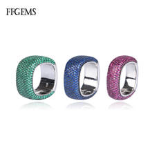 FFGems 100% Sterling Silver 925 Ring Ruby Sapphire Nano Emerald Gemstone High Quality Fine Jewelry For Women Wedding Party Gift 2024 - buy cheap