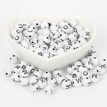 50Pcs Mixed Round Colorful Letter Acrylic Bead For Jewellery Marking Loose Spacer Bead Bracelet Necklace Charm Jewelry Finding 2024 - buy cheap