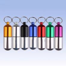 Portable Waterproof Aluminum Medicine Pill Box Case Bottle Holder Container  First Aid Gallipot Keychain 2024 - buy cheap