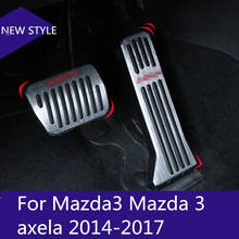 Cubierta de aleación de aluminio para reposapiés de freno de coche, Pedal embellecedor de lámpara, para Mazda3, Mazda 3, axela, años 2014 a 2017 2024 - compra barato