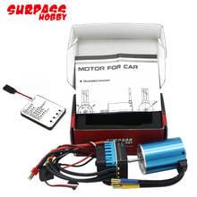 Waterproof 3650 3100KV/3500KV/3900KV/3930KV/4300KV/5200KV 4-Poles Brushless Motor 60A ESC Program Card For 1/8 1/10 RC Car Boat 2024 - compre barato